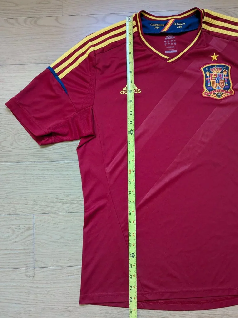 VINTAGE! Spain 2012 Home Jersey Red ClimaCool (Mens Large) ADIDAS X10937